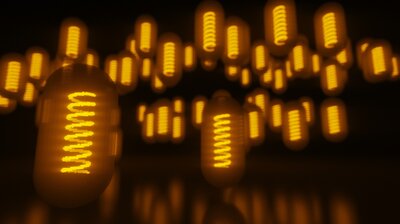 Voxel Abstract 15 (Glow Coils)